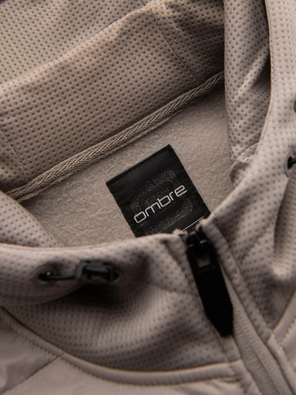 Ombre Clothing Geacă sport ușoară color pentru bărbați cu fleece Ombre Clothing