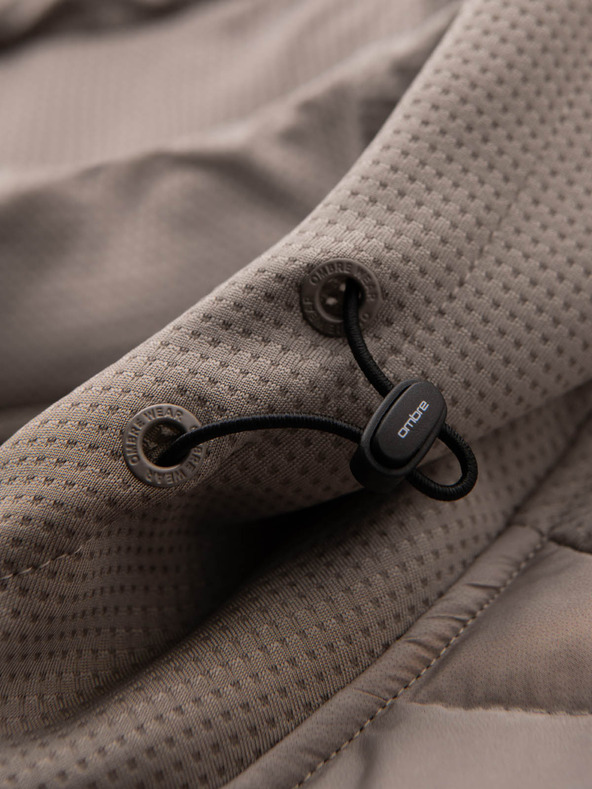 Ombre Clothing Geacă sport ușoară color pentru bărbați cu fleece Ombre Clothing