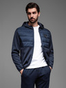 Ombre Clothing Geacă sport ușoară color pentru bărbați cu fleece Ombre Clothing