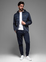 Ombre Clothing Geacă sport ușoară color pentru bărbați cu fleece Ombre Clothing
