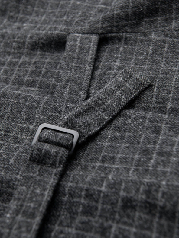 Ombre Clothing Vestă pentru bărbați din amestec de lână cu revere în carouri Ombre Clothing