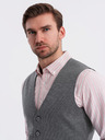 Ombre Clothing Vestă tricotată elegantă slim-fit structurată pentru bărbați Ombre Clothing