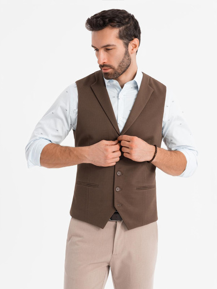 Ombre Clothing Vestă tricotată structurată pentru bărbați personalizată cu revere Ombre Clothing