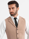 Ombre Clothing Vestă elegantă slim-fit pentru bărbați cu elastan și revere Ombre Clothing