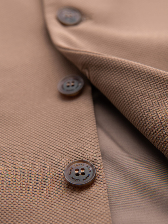 Ombre Clothing Vestă elegantă slim-fit pentru bărbați cu elastan și revere Ombre Clothing