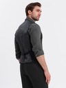 Ombre Clothing Vestă structurată pentru bărbați personalizată cu buzunare Ombre Clothing