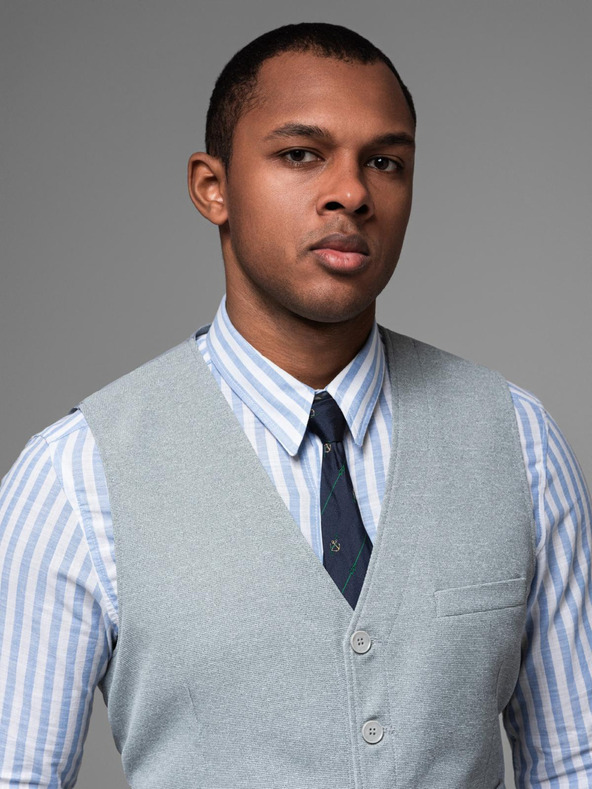 Ombre Clothing Vestă structurată pentru bărbați personalizată cu buzunare Ombre Clothing