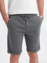 Ombre Clothing Pantaloni scurți tricotați structurați pentru bărbați cu talie elastică Ombre Clothing