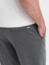 Ombre Clothing Pantaloni scurți tricotați structurați pentru bărbați cu talie elastică Ombre Clothing