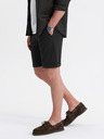 Ombre Clothing Pantaloni scurți tricotați pentru bărbați cu tiv răsfrânt Ombre Clothing