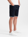 Ombre Clothing Pantaloni scurți din denim pentru bărbați cu tiv răsfrânt Ombre Clothing