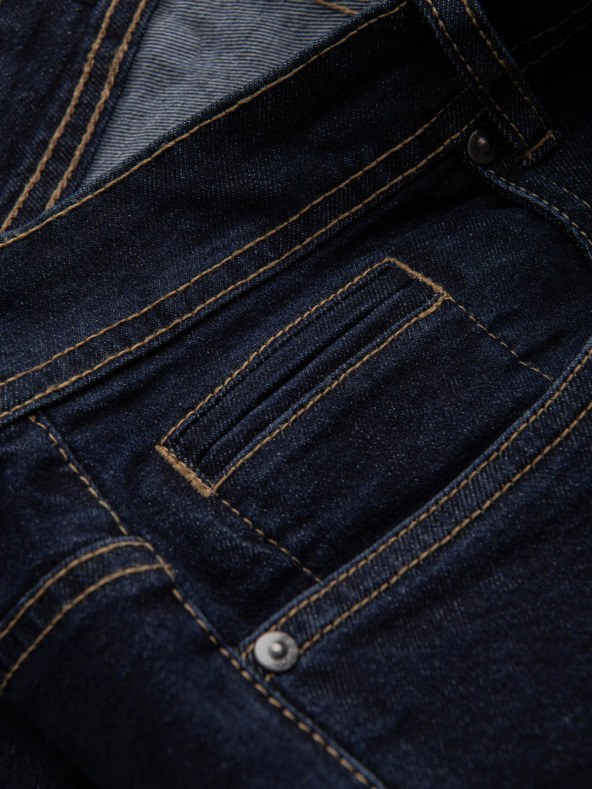 Ombre Clothing Pantaloni scurți din denim pentru bărbați cu tiv răsfrânt Ombre Clothing