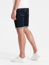 Ombre Clothing Pantaloni scurți din denim pentru bărbați cu tiv răsfrânt Ombre Clothing