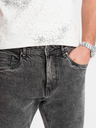 Ombre Clothing Pantaloni scurți din denim pentru bărbați cu tiv răsfrânt Ombre Clothing