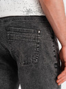 Ombre Clothing Pantaloni scurți din denim pentru bărbați cu tiv răsfrânt Ombre Clothing