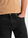 Ombre Clothing Pantaloni scurți din denim pentru bărbați cu tiv răsfrânt Ombre Clothing