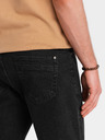Ombre Clothing Pantaloni scurți din denim pentru bărbați cu tiv răsfrânt Ombre Clothing