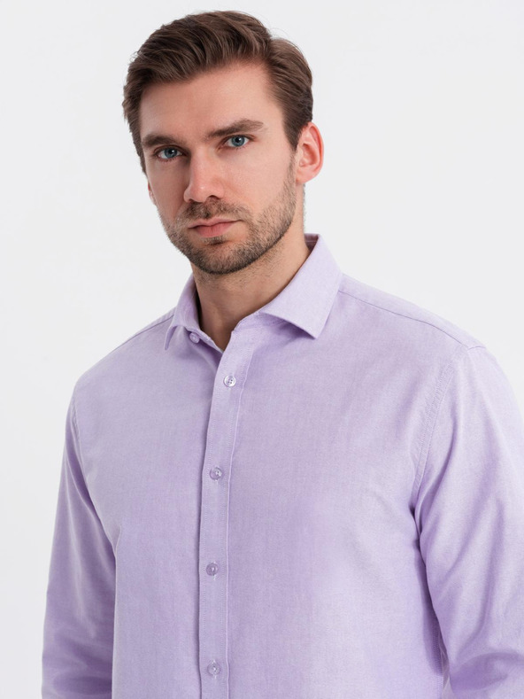 Ombre Clothing Cămașă oxford din bumbac pentru bărbați în culori pastel Ombre Clothing