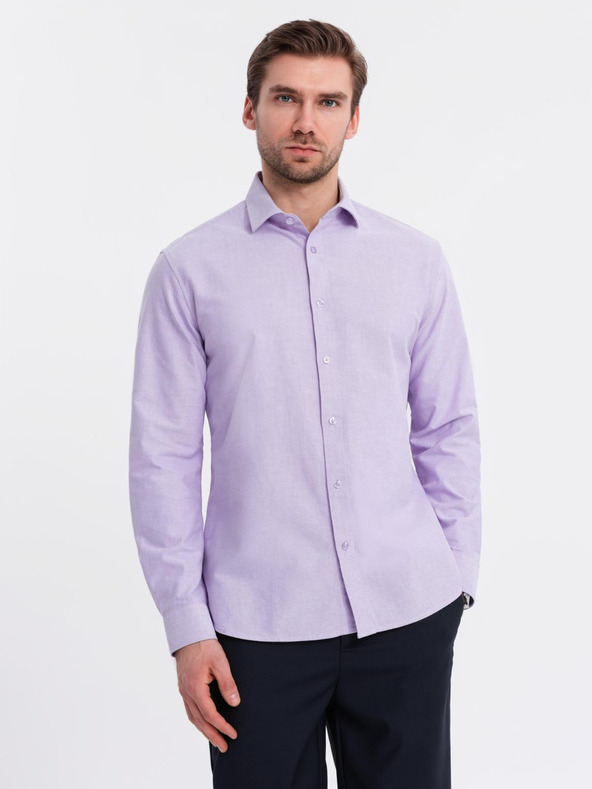 Ombre Clothing Cămașă oxford din bumbac pentru bărbați în culori pastel Ombre Clothing