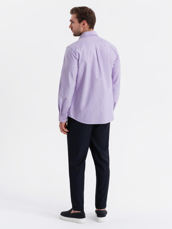 Ombre Clothing Cămașă oxford din bumbac pentru bărbați în culori pastel Ombre Clothing