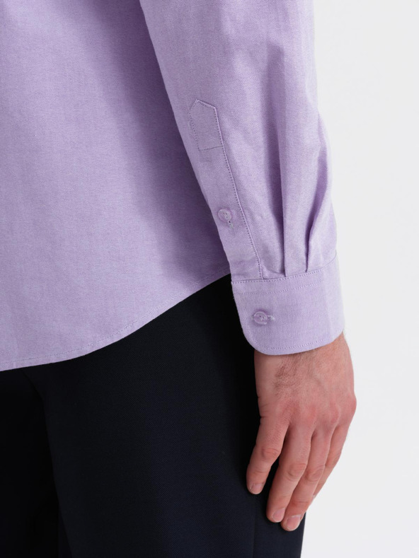 Ombre Clothing Cămașă oxford din bumbac pentru bărbați în culori pastel Ombre Clothing