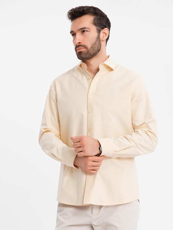 Ombre Clothing Cămașă oxford din bumbac în culori pastel pentru bărbați Ombre Clothing