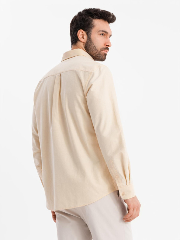 Ombre Clothing Cămașă oxford din bumbac în culori pastel pentru bărbați Ombre Clothing