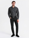 Ombre Clothing Cămașă din denim pentru bărbați cu buzunar brodat Ombre Clothing