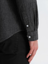 Ombre Clothing Cămașă din denim pentru bărbați cu buzunar brodat Ombre Clothing