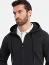 Ombre Clothing Hanorac cu glugă fără fermoar în stil streetwear Ombre Clothing