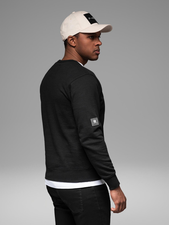 Ombre Clothing Hanorac spălat pentru bărbați cu cusătură decorativă la decolteu Ombre Clothing