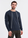 Ombre Clothing Hanorac spălat pentru bărbați cu cusătură decorativă la decolteu Ombre Clothing