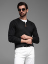 Ombre Clothing Pulover tricotat pentru bărbați cu puncte structurate Ombre Clothing