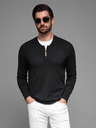 Ombre Clothing Pulover tricotat pentru bărbați cu puncte structurate Ombre Clothing