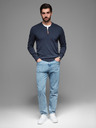 Ombre Clothing Pulover tricotat pentru bărbați cu puncte structurate Ombre Clothing