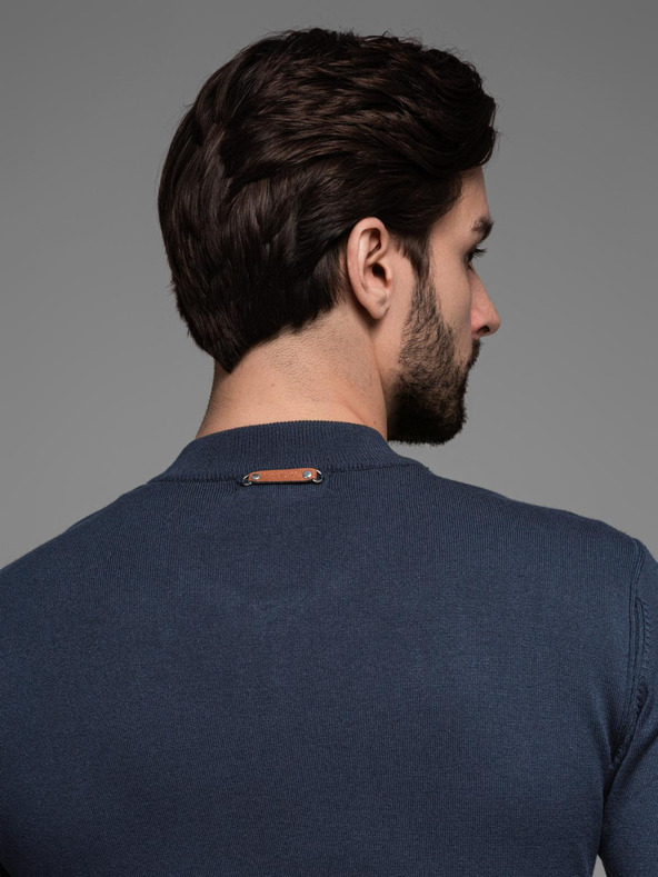 Ombre Clothing Pulover tricotat pentru bărbați cu puncte structurate Ombre Clothing