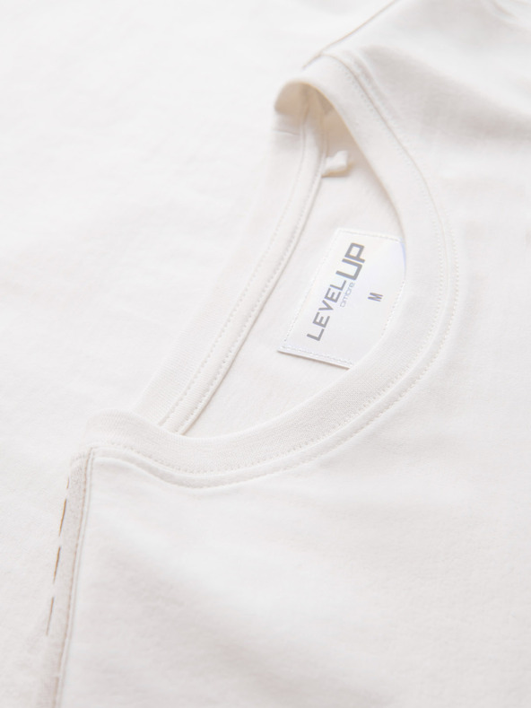 Ombre Clothing Tricou din bumbac pentru bărbați cu mânecă lungă, cu bordură și imprimeu pe piept Ombre Clothing