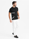 Ombre Clothing Tricou din jerseu de bumbac pentru bărbați cu inscripție mare laterală Ombre Clothing
