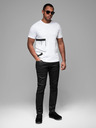 Ombre Clothing Tricou din jerseu de bumbac pentru bărbați cu inscripție mare pe lateral Ombre Clothing