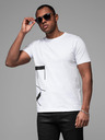 Ombre Clothing Tricou din jerseu de bumbac pentru bărbați cu inscripție mare pe lateral Ombre Clothing