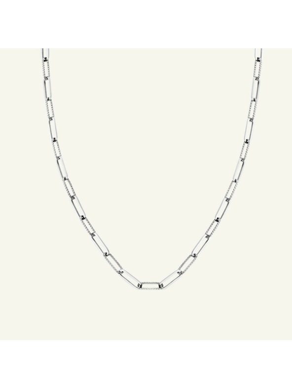 Rosefield Colier Rosefield argintiu Hammered Chain JNHCS-J629