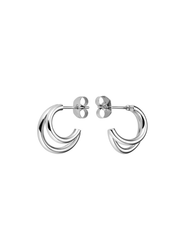 Rosefield Rosefield cercei culoare argintie Double Hoops JEDHS-J576