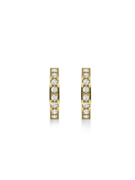 Rosefield Rosefield cercei culoare aurie Crystal Hoops JECHG-J571