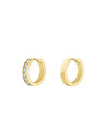 Rosefield Rosefield cercei culoare aurie Crystal Hoops JECHG-J571
