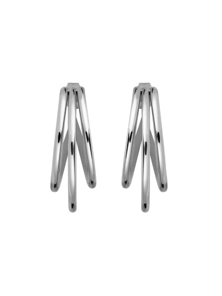 Rosefield Rosefield cercei culoare argintie Triple Hoops JETHS-J574