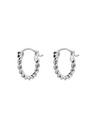 Rosefield Rosefield cercei culoare argintie Twisted Hoops JETHS-J578