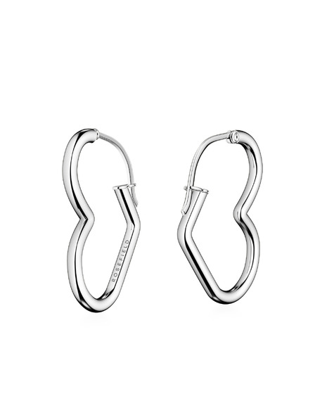 Rosefield Rosefield cercei culoare argintie Heart Hoops JEHHS-J580