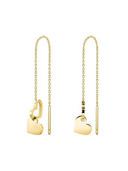 Rosefield Cercei Rosefield de culoare aurie Double Heart JEDHG-J686