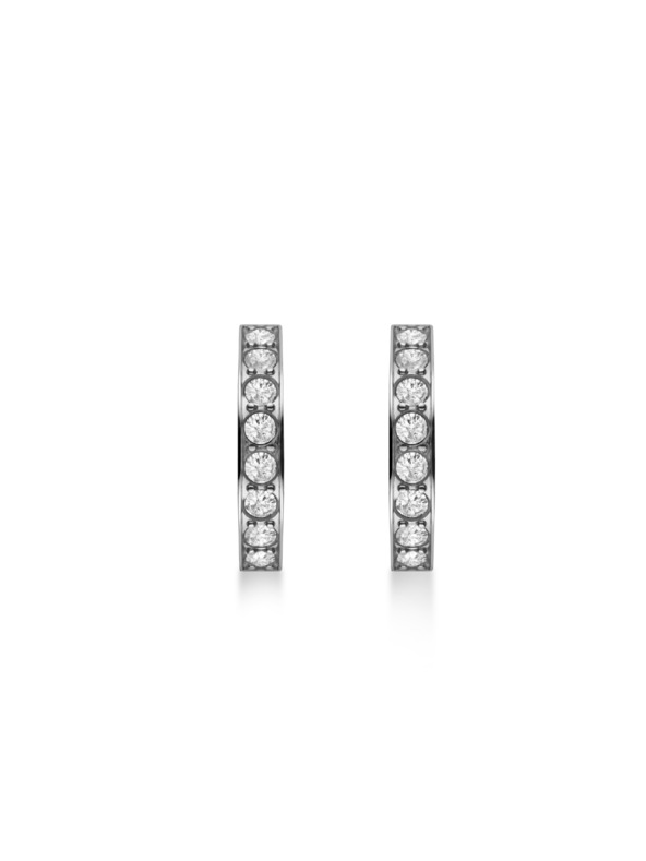 Rosefield Cercei Rosefield de culoare argintie Crystal Hoops JECHS-J572