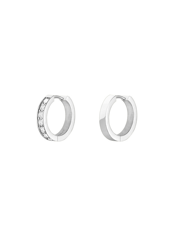 Rosefield Cercei Rosefield de culoare argintie Crystal Hoops JECHS-J572